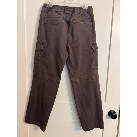 PacSun Cargo Jogger Pants Sz M Casual Drawstring Brown Gorpcore Skater Outdoor - Picture 6 of 13